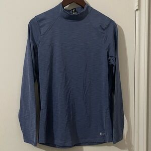 Under Armour Fitted Coldgear T-Shirt Women's Sz L Long Sleeve Mock Neck